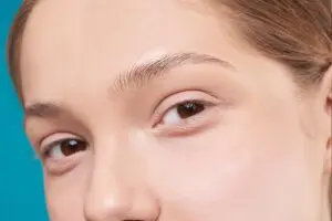 A close up of the eyes and brows of a woman